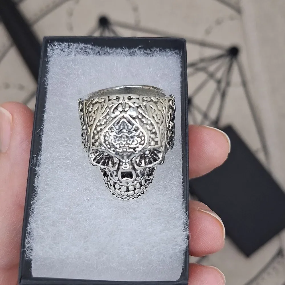 Sugar skull ring size 10 day of the dead dia de los muertos